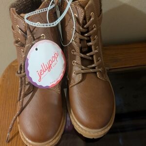 Jellypop Kids Brown Lace-Up Boots